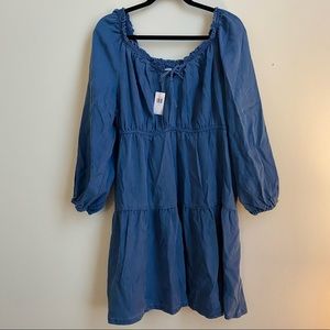 Old Navy Chambray Smocked Dress - Sz XL - NWT